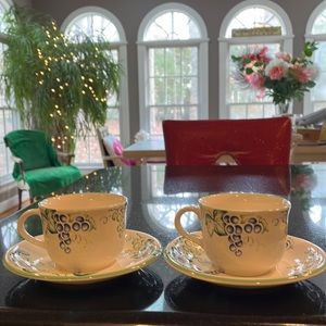 Cup & Saucer Set Grape Bower by CORNING - Set of 2